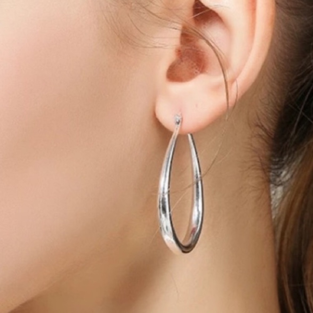 925 Sterling silver hoop earrings - Picture 4 of 6